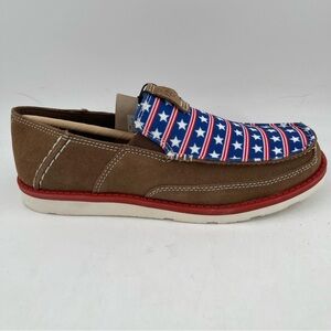 NIB! Ariat Kid’s Cruisers Dirty Tan Stars & Stripes -SZ 5 Youth- Moccasin Shoes